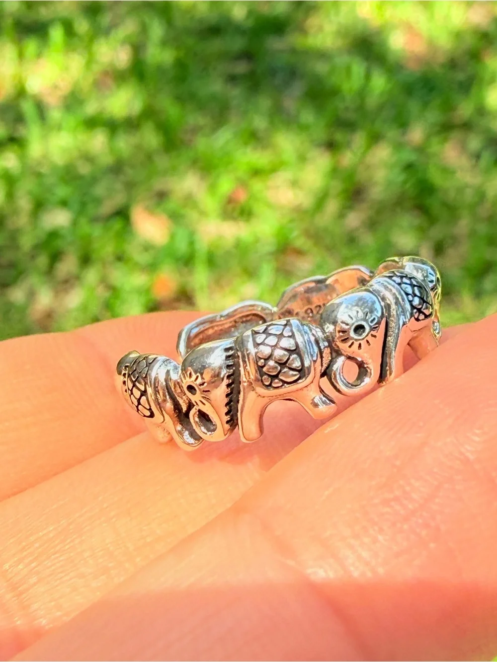 Sterling Silver Textured Band Ring - S925